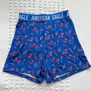 American Eagle Blue Patterned Shorts • Size XS